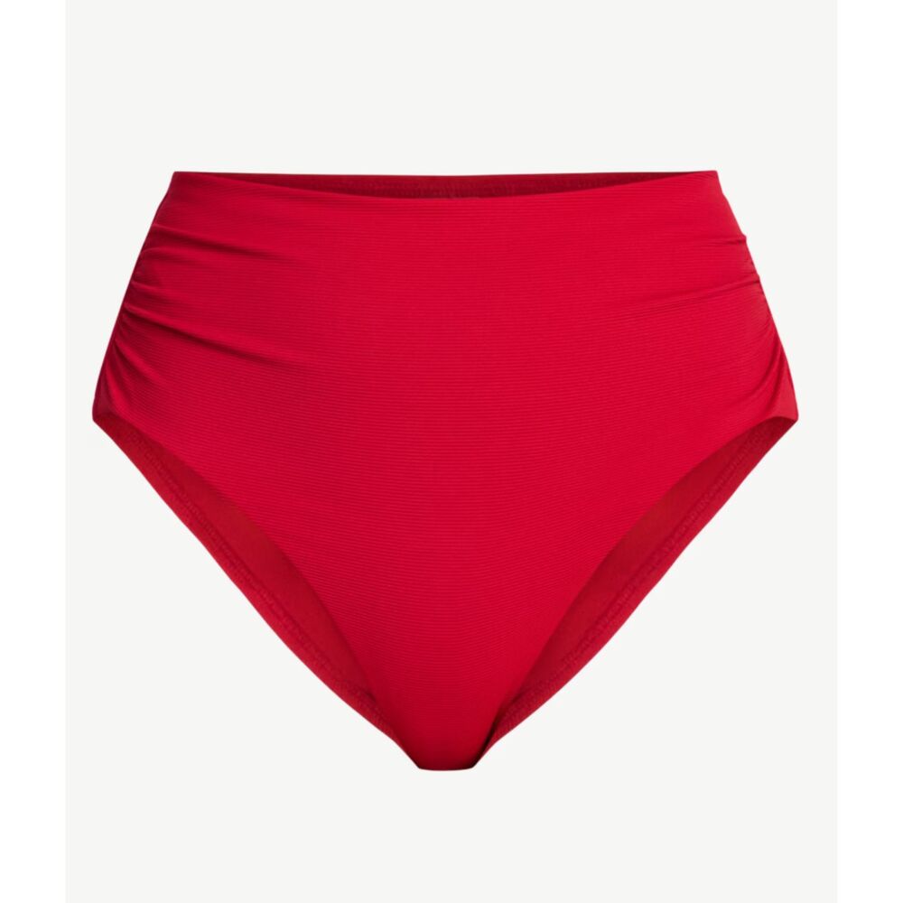 Time and Tru Women's Ribbed High Waisted Bikini Bottoms